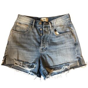 7 For All Mankind Distressed Denim Shorts, 26